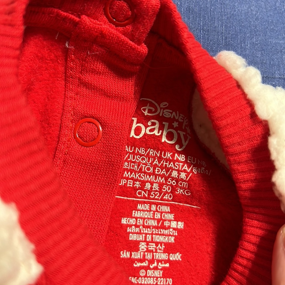 🎄🎉HP🎊🆕NWT Disney Baby Christmas Mickey Sweatshirt Set - Picture 6 of 8